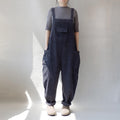 Anya Navy Cotton Jumpsuit — The Clothing Closet