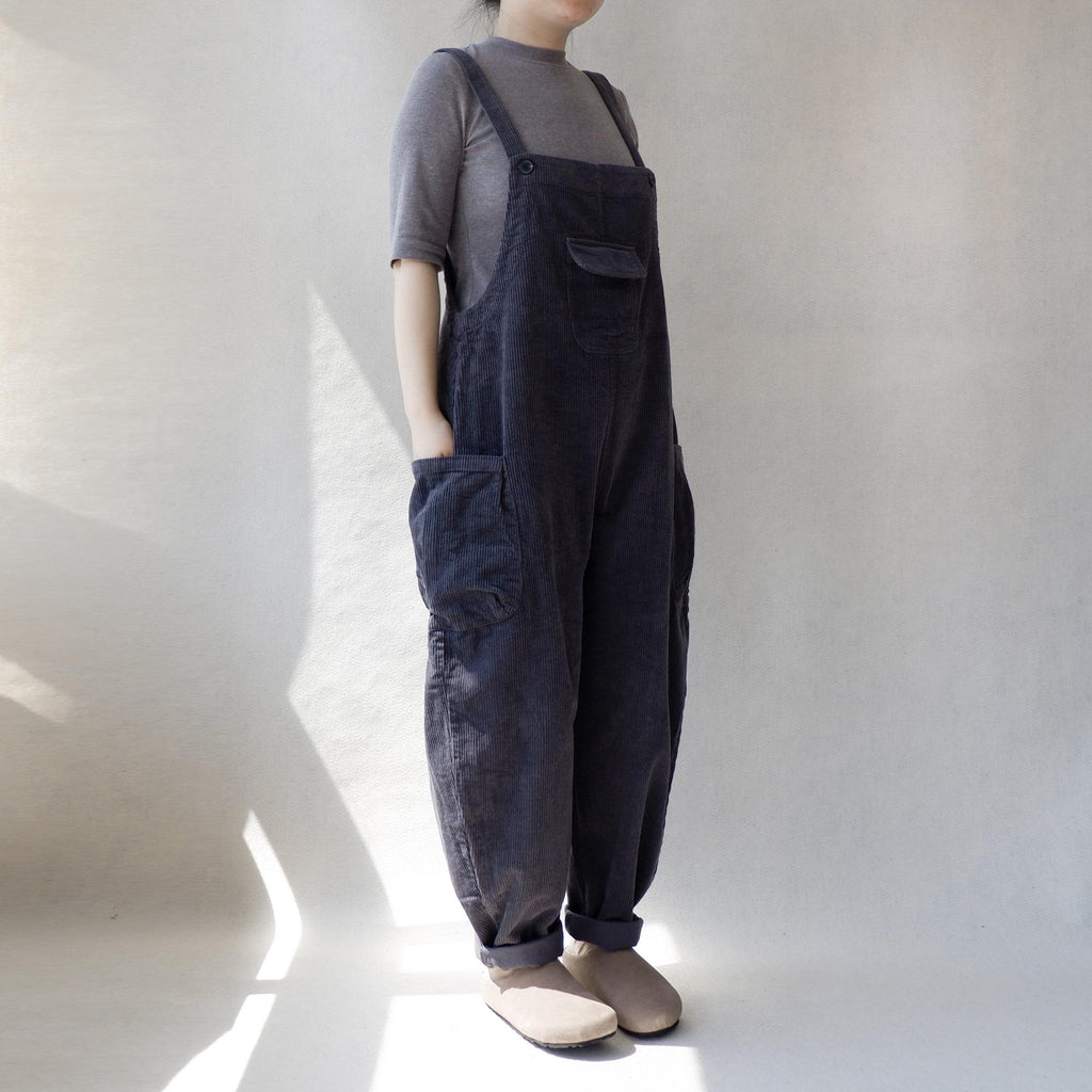 Anya Navy Cotton Jumpsuit — view 3
