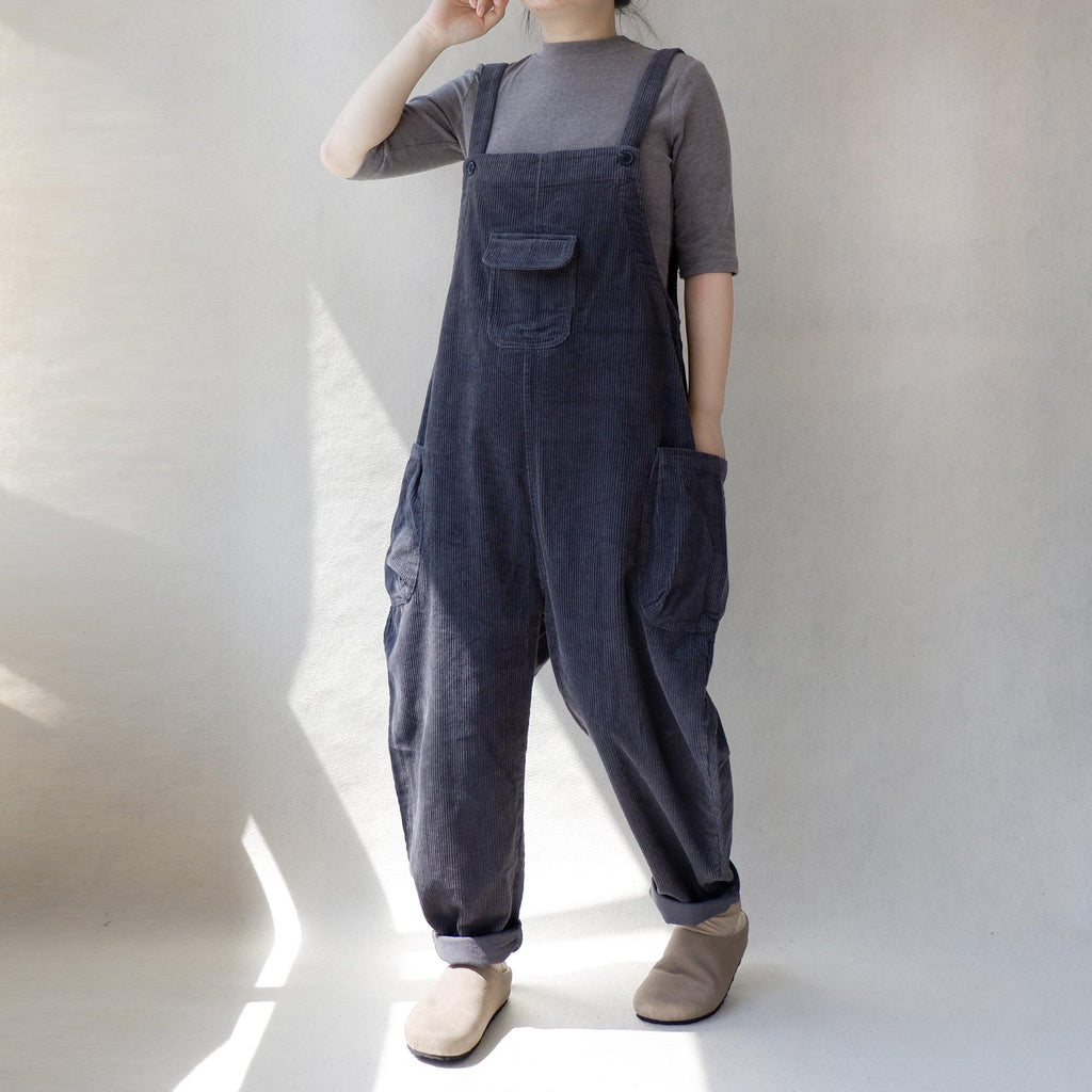 Anya Navy Cotton Jumpsuit — view 2