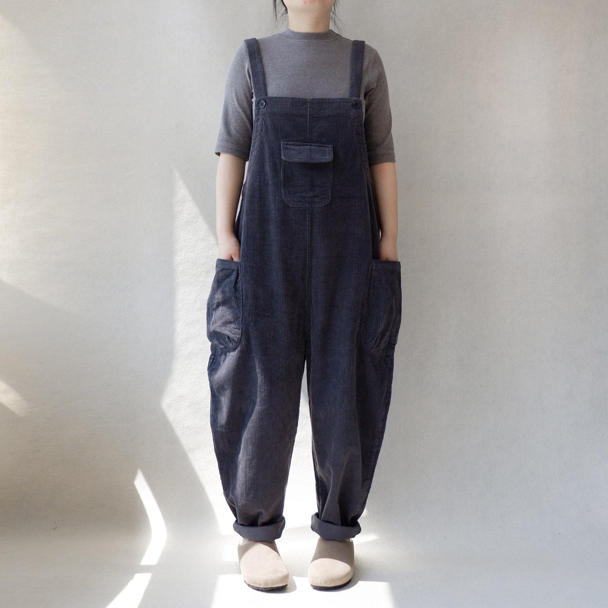 Anya Navy Cotton Jumpsuit — view 4