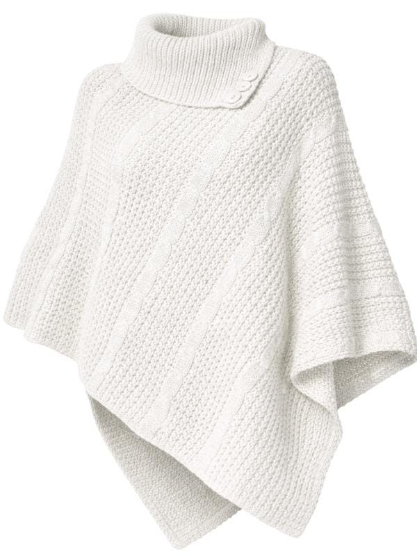 Lila Burgundy Knit Wrap Poncho — view 6