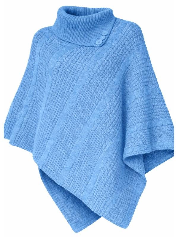 Lila Burgundy Knit Wrap Poncho — view 2