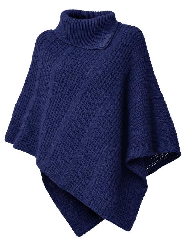 Lila Burgundy Knit Wrap Poncho — view 3