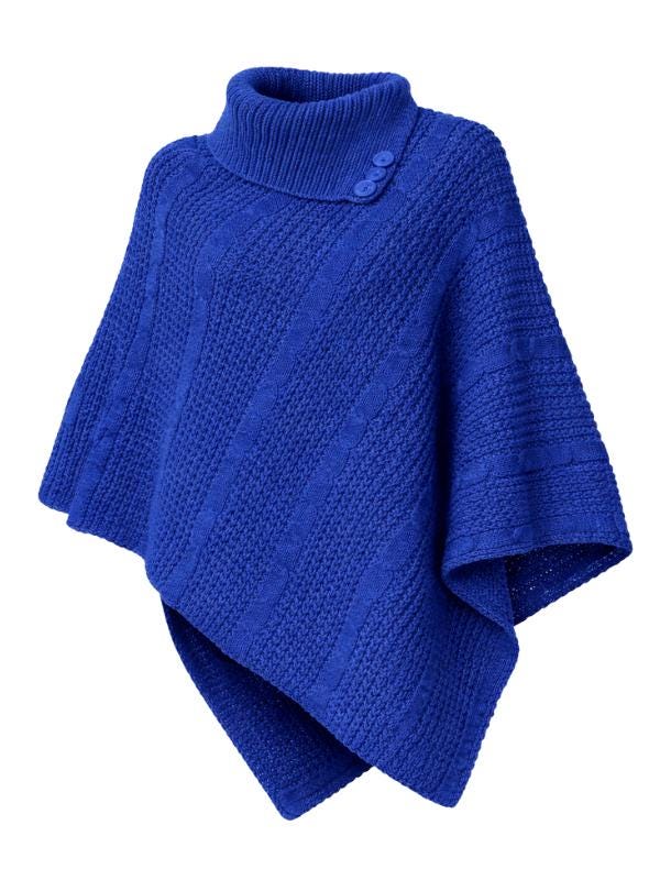 Lila Burgundy Knit Wrap Poncho — view 4
