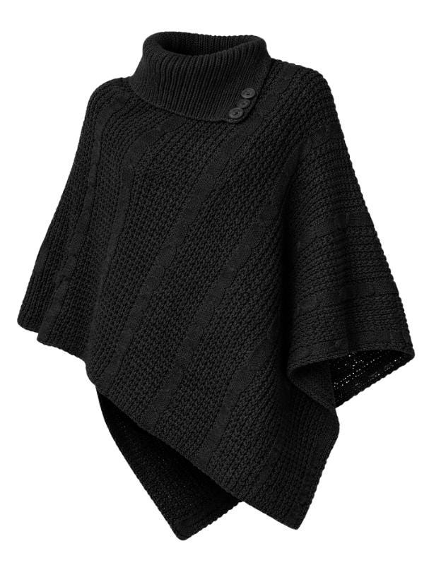 Lila Burgundy Knit Wrap Poncho — view 5