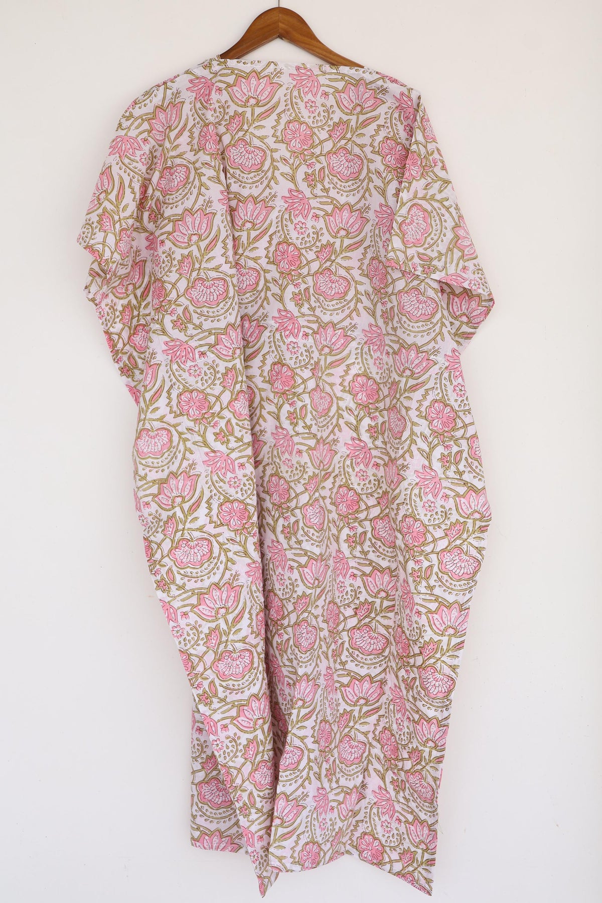Wren Block-Print Cotton Kaftan Midi Dress — view 6