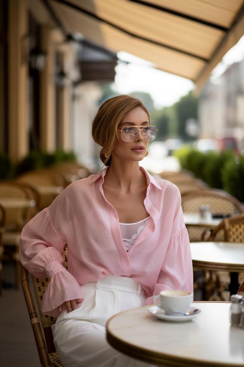 Cora Pink Blouse — view 2