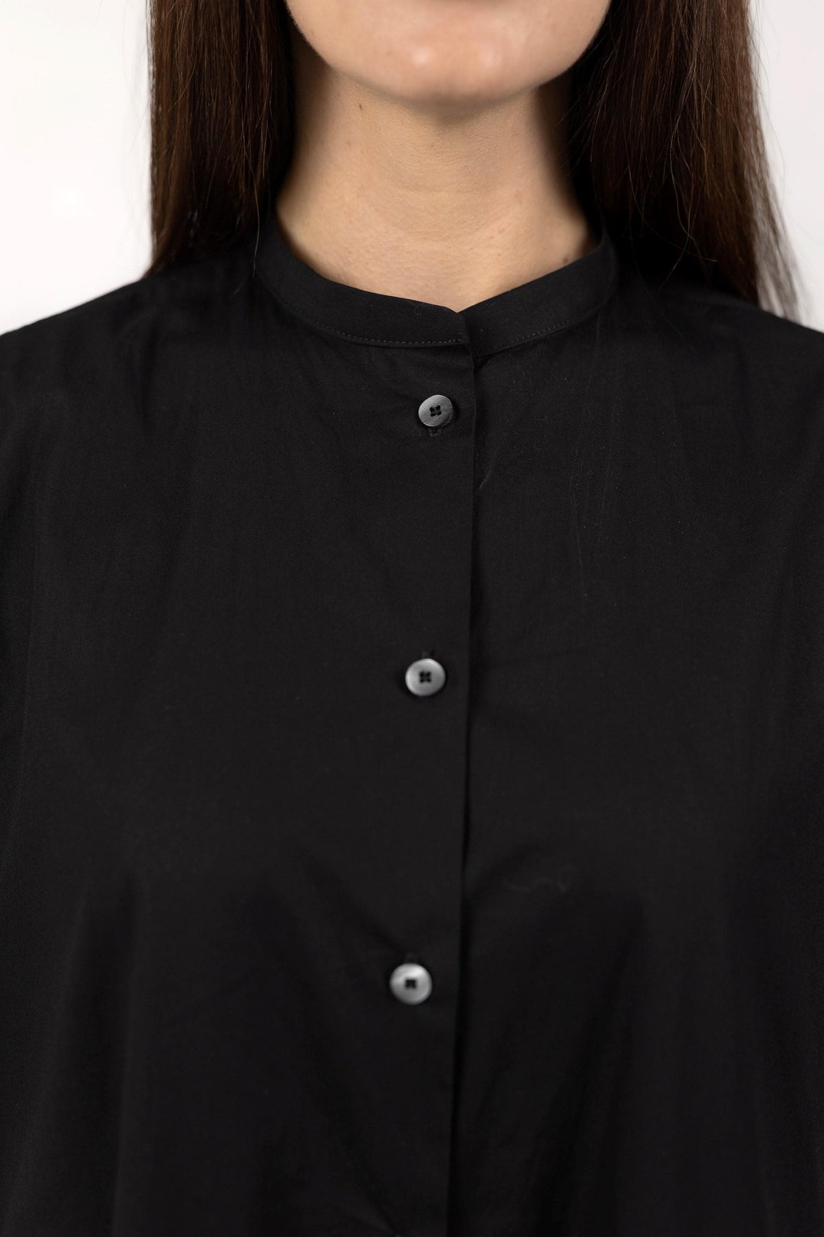 Sunny Black Cotton Midi Dress — view 3