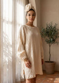 Poppy Beige Cotton Mini Dress — The Clothing Closet
