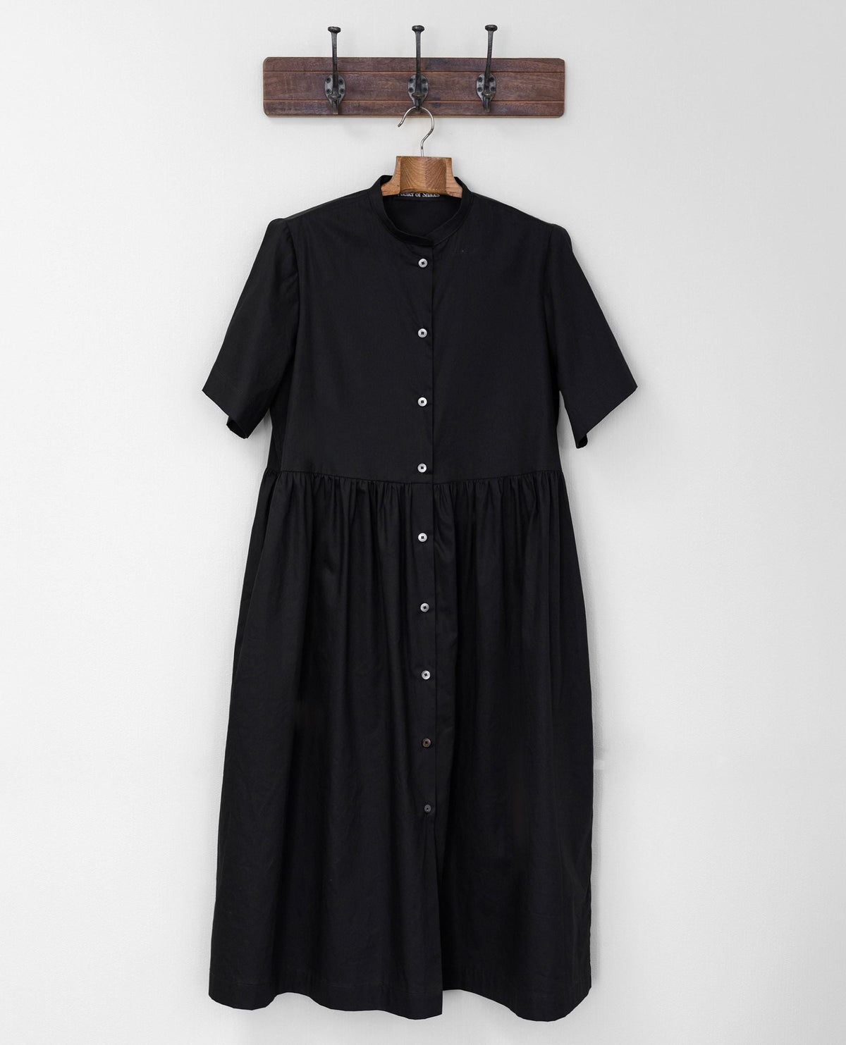 Sunny Black Cotton Midi Dress — The Clothing Closet