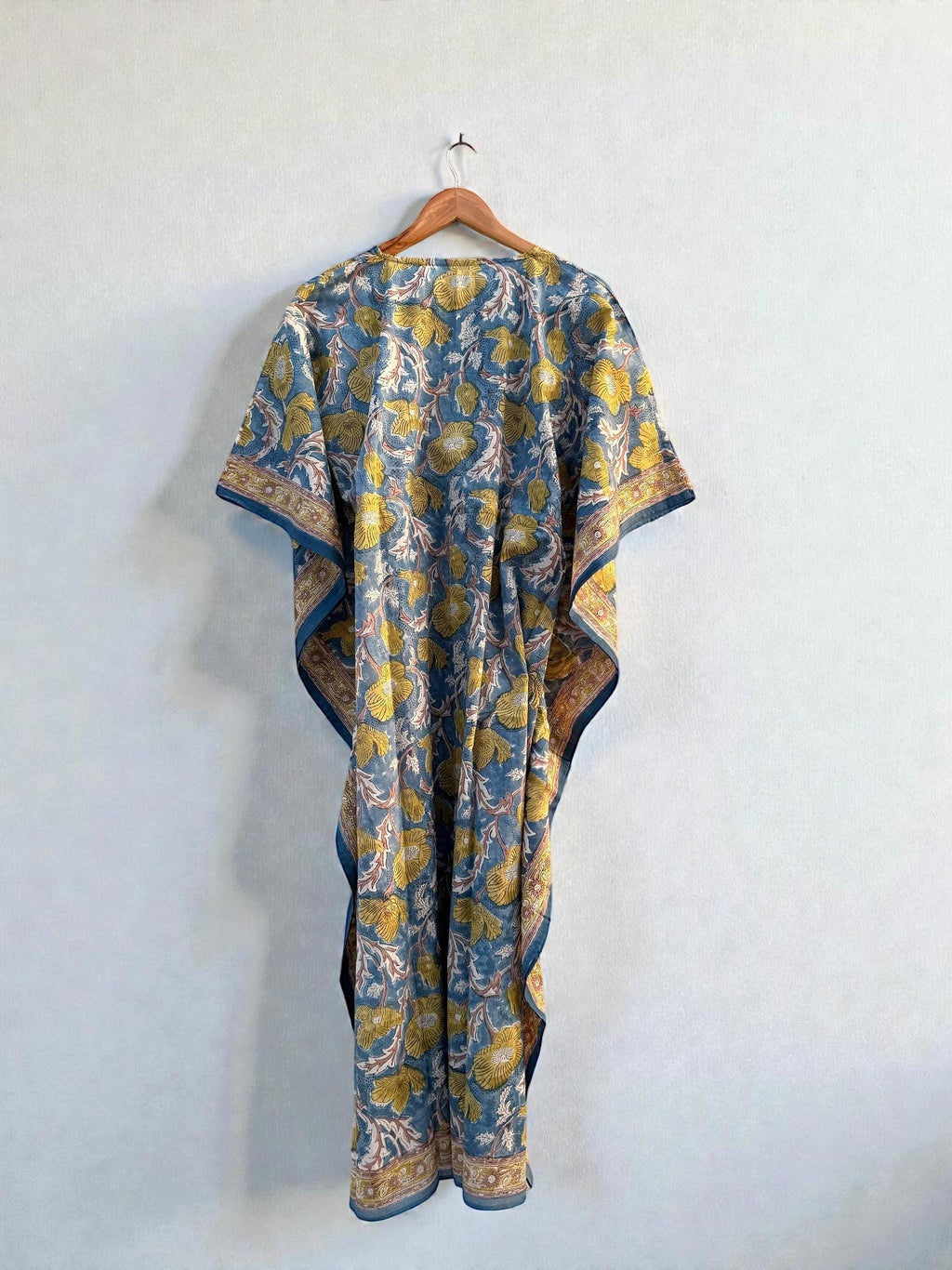 Trixie Floral Cotton Kaftan Midi Dress — view 3