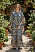 Trixie Floral Cotton Kaftan Midi Dress — The Clothing Closet