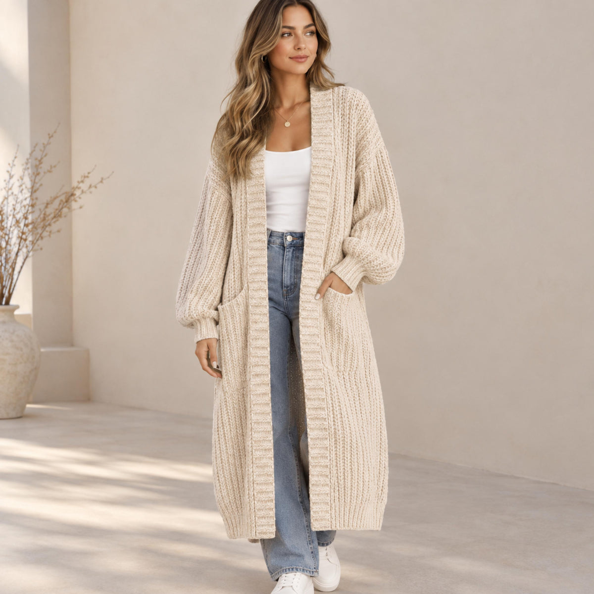 Nina Blue Knit Cardigan — The Clothing Closet