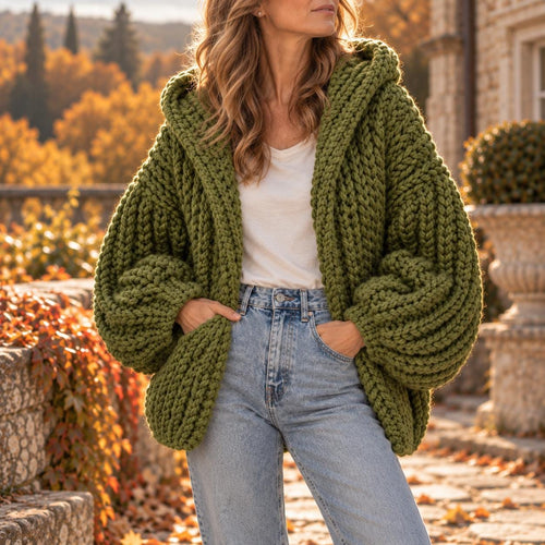 Carmen Beige Knit Cardigan — The Clothing Closet