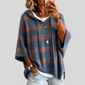 Rae Plaid Knit Poncho — The Clothing Closet