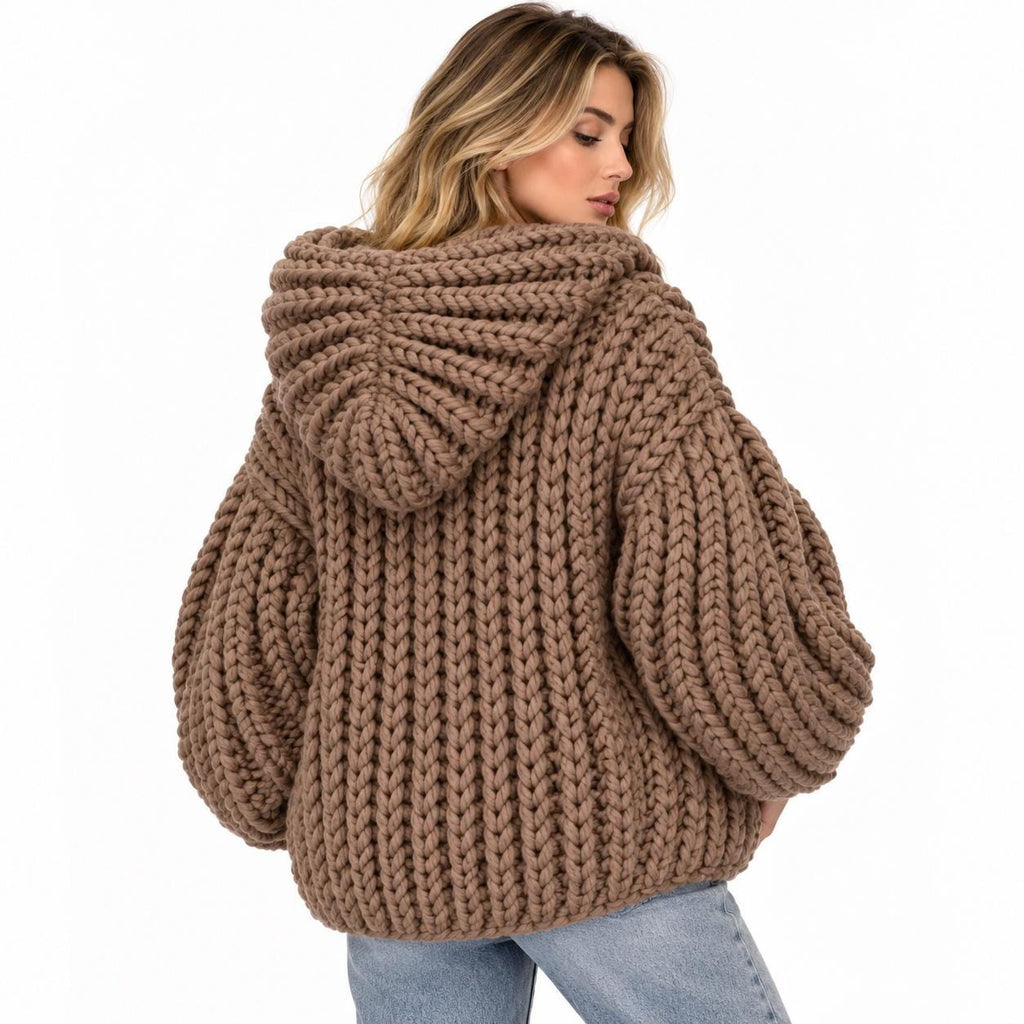 Nora Olive Knit Cardigan — view 3