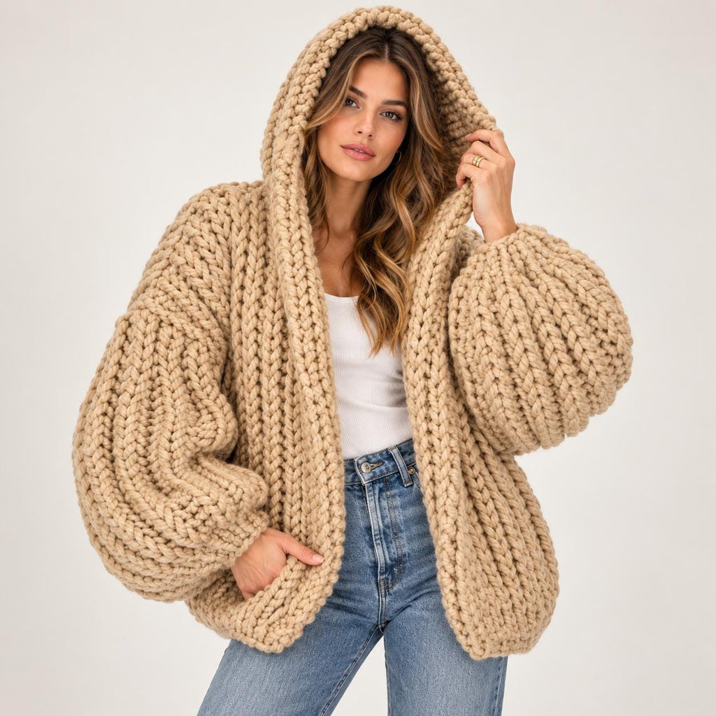 Nora Olive Knit Cardigan — view 5