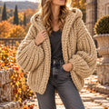 Carmen Beige Knit Cardigan — The Clothing Closet