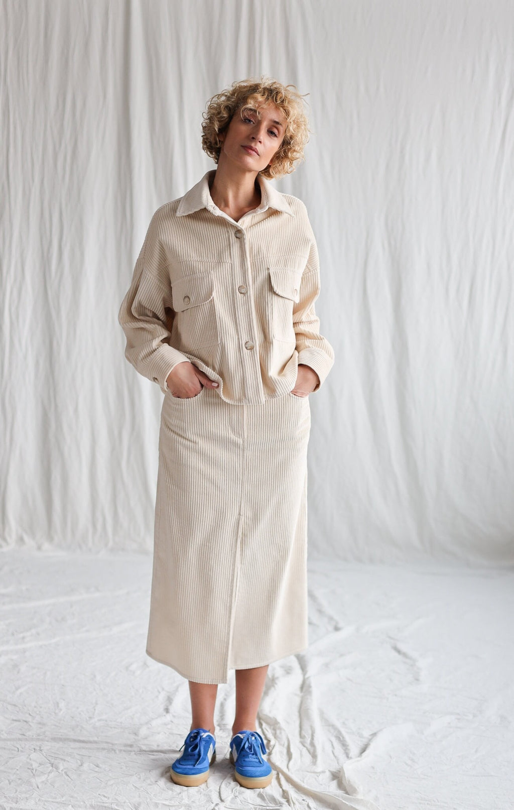 Uma Ivory Corduroy Jacket — The Clothing Closet