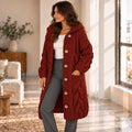 Alma Burgundy Knit Cardigan — The Clothing Closet