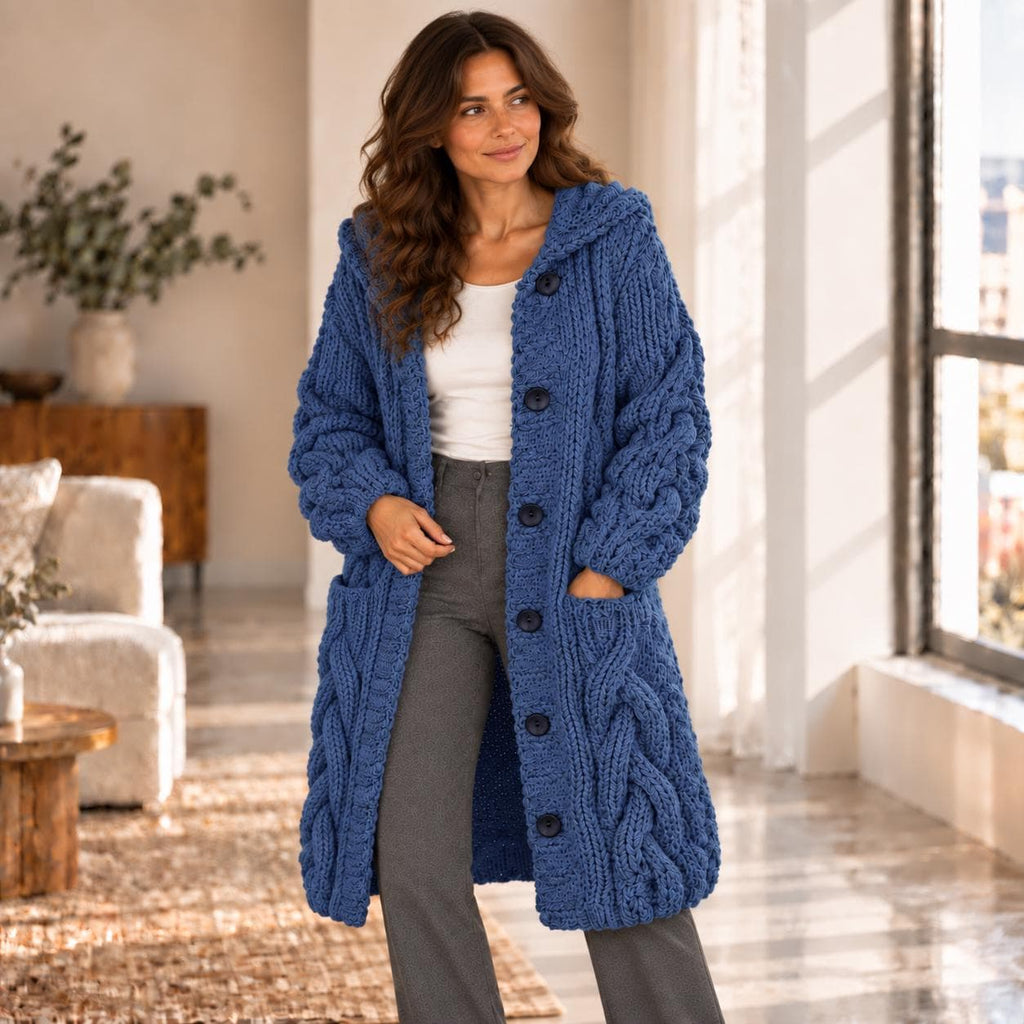 Alma Burgundy Knit Cardigan — view 4