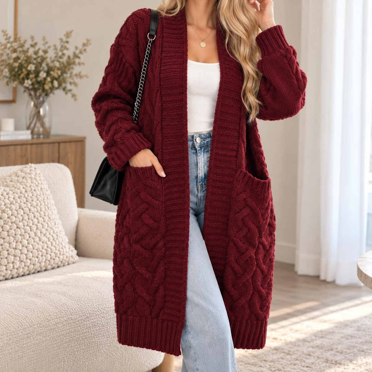 Ivy Olive Knit Cardigan — view 4